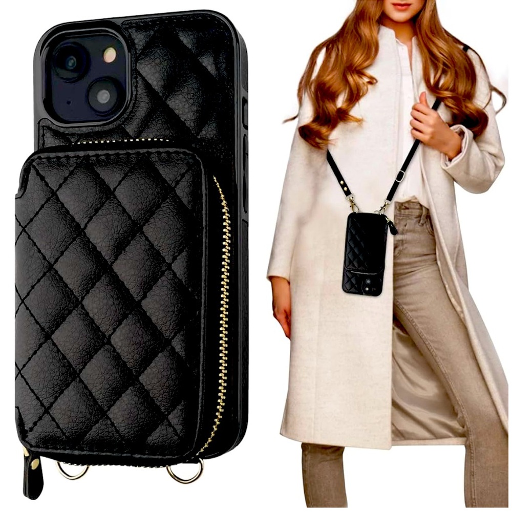 Black phone wallet . Great for concerts & sport events . New . Never used